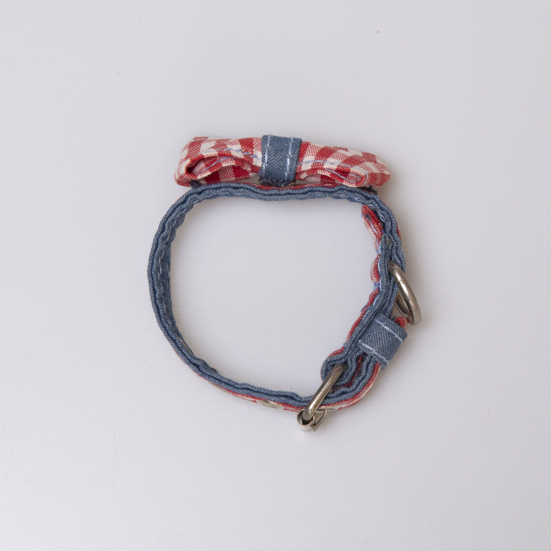 COLLAR PARA PERRO JEAN Y LAZO CUADROS - Imagen 5